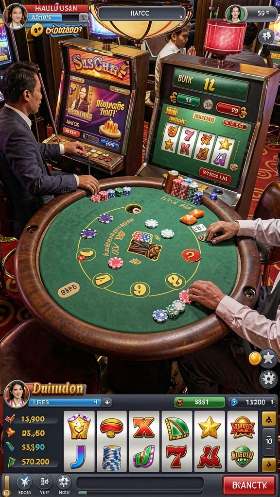 Tampilan mesin slot yang penuh warna dan menarik.