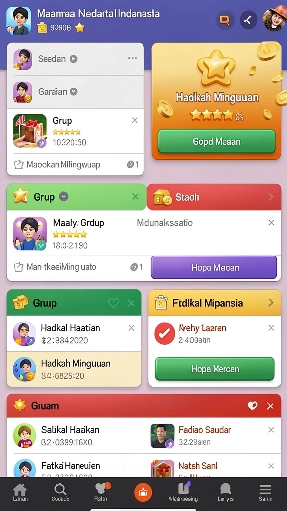 Menawarkan berbagai karakter unik.