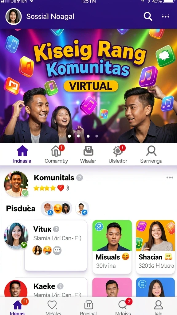 Tampilan menu utama yang menarik dan mudah dinavigasi.