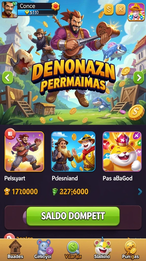 Screenshot menunjukkan level yang menantang dan mendebarkan.