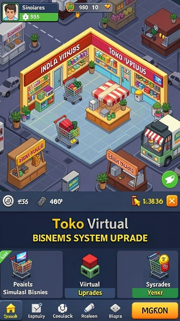 Tampilan menu utama yang menarik dan user-friendly.