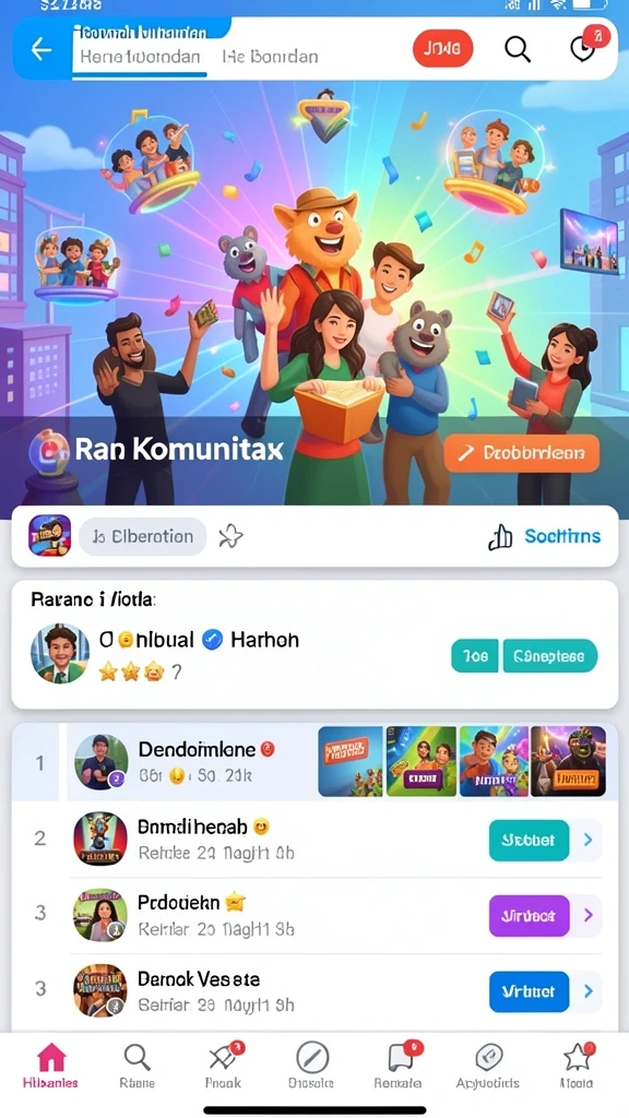 Tampilan utama yang menarik dan mudah dinavigasi.