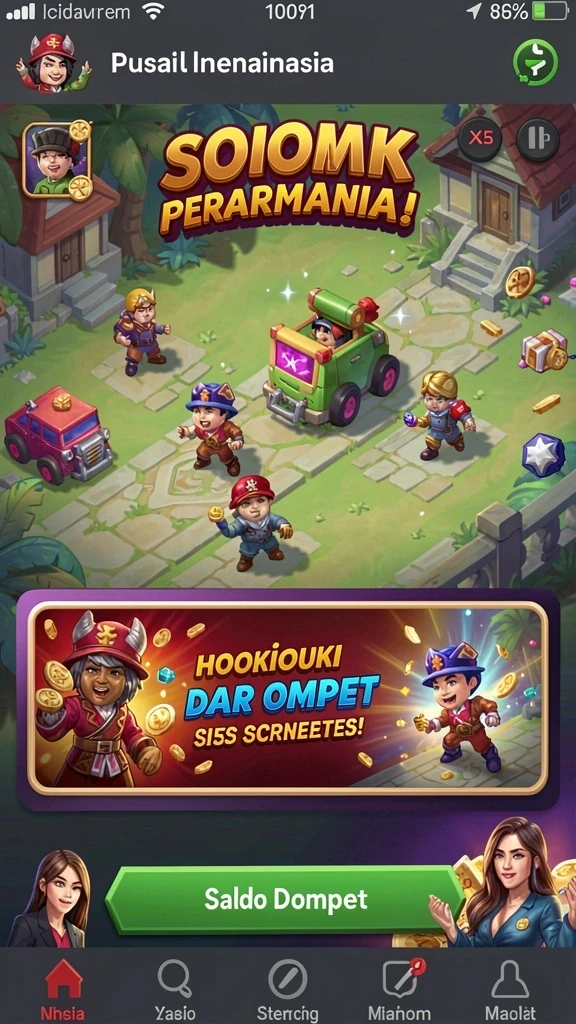Mode permainan seru untuk semua pengguna.