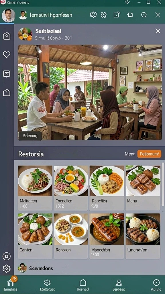 Tampilan menu utama yang menarik dan mudah dinavigasi.